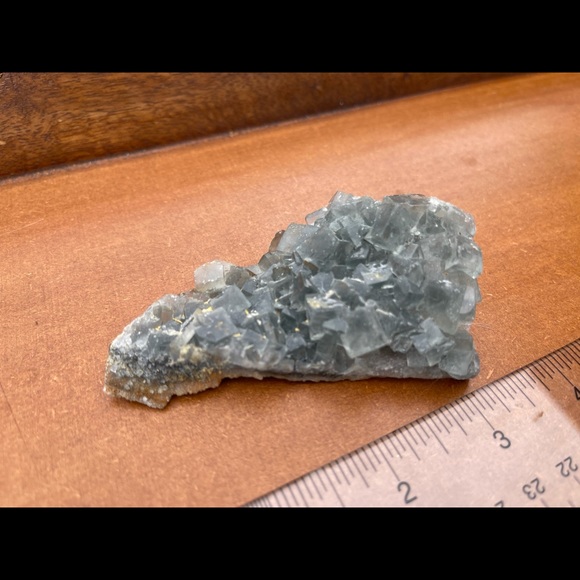 Cubic Fluorite on Druze Quartz - Picture 10 of 16